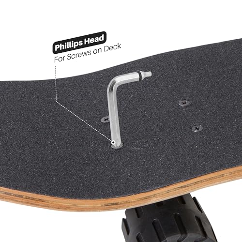 All-in-One Skateboard T-Tool with Integrated Screwdriver - Portable Wrench