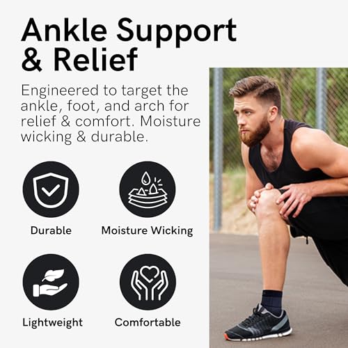 Zensah Ankle Support - Compression Ankle Brace - Running, Soccer, Sports - Ankle Sleeve Helps Sprains, Tendonitis, Pain