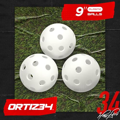 Graffiti Baseball Bat Set with 3 Balls & 4 Bases - Red