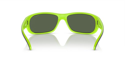 Arnette AN4290 Uka-Uka Sunglasses, Top Black/Fluorescent Green/Dark Green Polarized, 63 mm