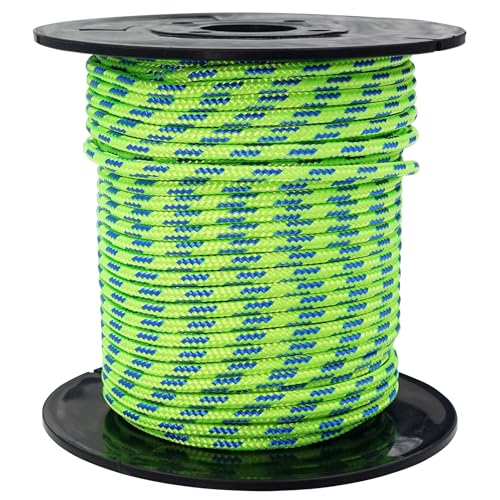 GM CLIMBING Green 3mm Double Braided Accessory Cord 100Ft | 400LBS Strength