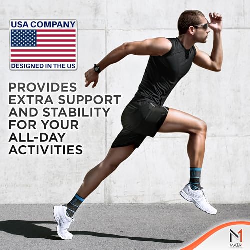 Adjustable Ankle Brace for Plantar Fasciitis & Support - Blue Regular