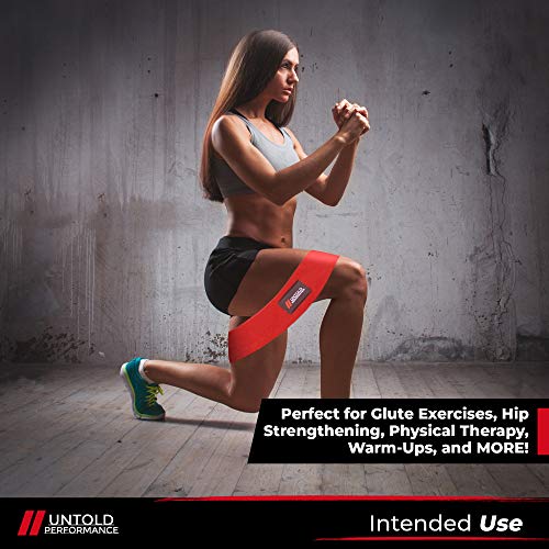 Heavy Resistance Bands - Durable Hip Bands for Strength & Flexibility - Red