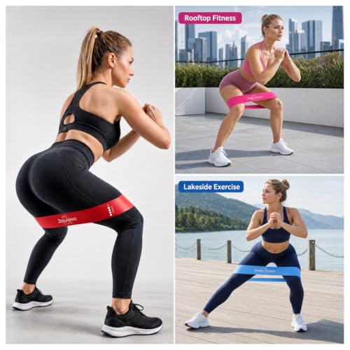 5-Pack Resistance Bands Set - Elastic Workout Bands for Gym - Pink