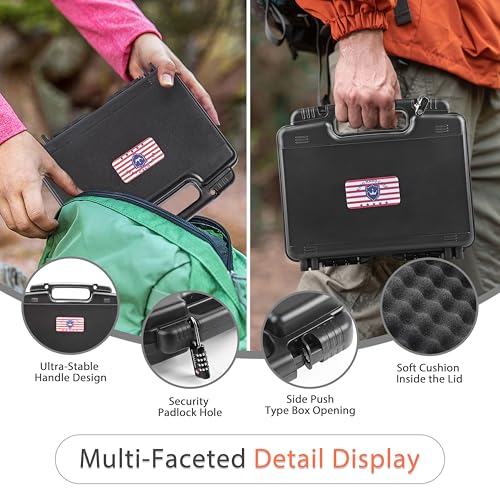 9mm Hard Gun Case with TSA Lock - Portable Handgun Storage