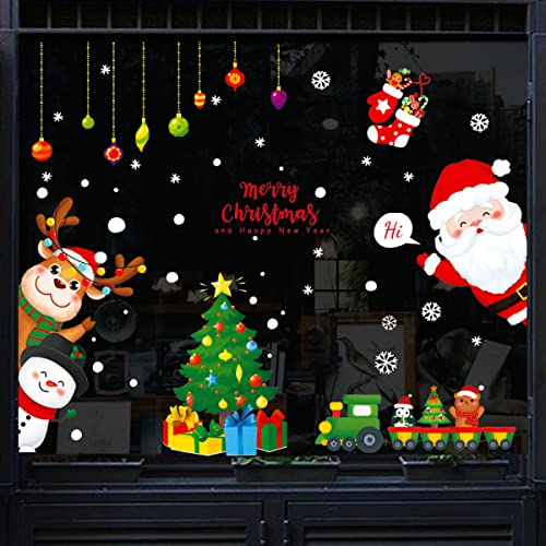 GGBOY Christmas Wall Decals, Santa Claus Christmas Wall Stickers Removable