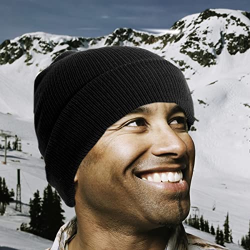 Cuffed Knit Beanie for Women & Men - One Size Pure Ginger