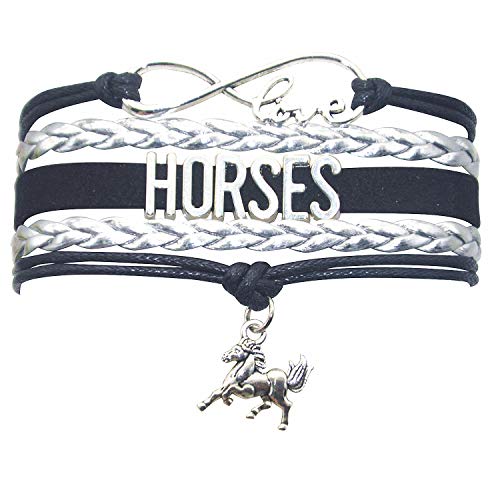 Horse Bracelet for Riders - Black and Silver