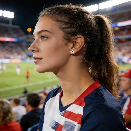 Sterling Silver Sports Earrings for Women - Soccer, Volleyball & More