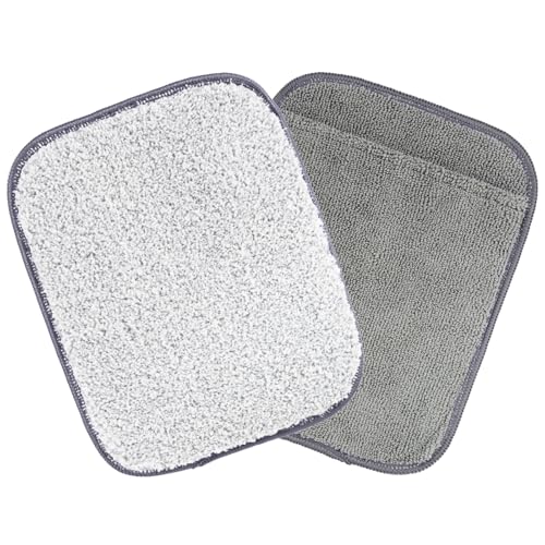 Wearable Bowling Ball Shammy Pad - Dual-Sided Towel Glove, 2-Pack Gray
