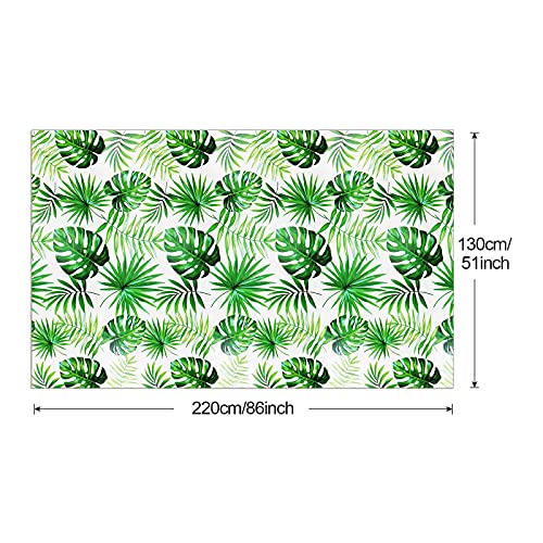 Hawaii Palm Leaves Tablecloths - 3 Pack Disposable Luau Covers