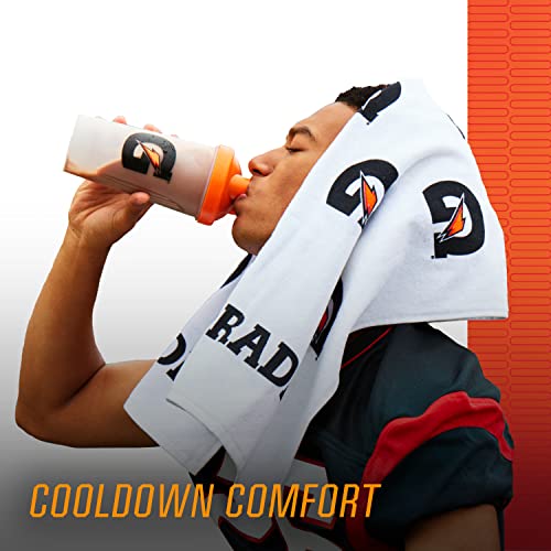 Lightweight Cotton Gatorade Sideline Towel - Bi-Color, White, Small