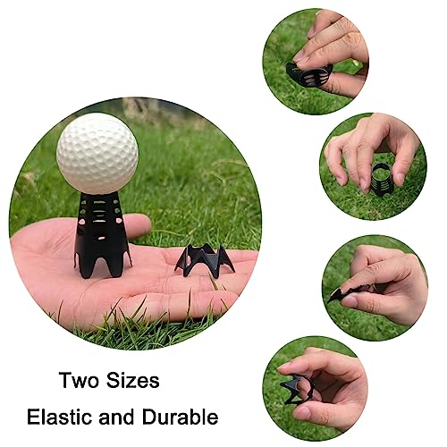 Golf Simulator Tees - 20 Plastic Tees for Indoor & Outdoor Practice - Black