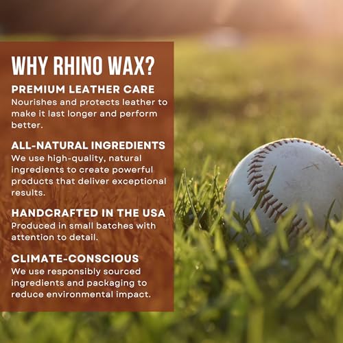 Rhino Wax Softball Glove Break-In System with Mallet & Wrap - Fits All Sizes