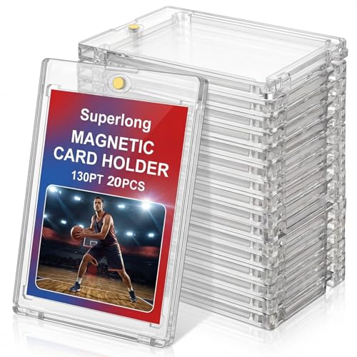 130pt Magnetic Card Holder - 20 Pack Transparent PVC Cases