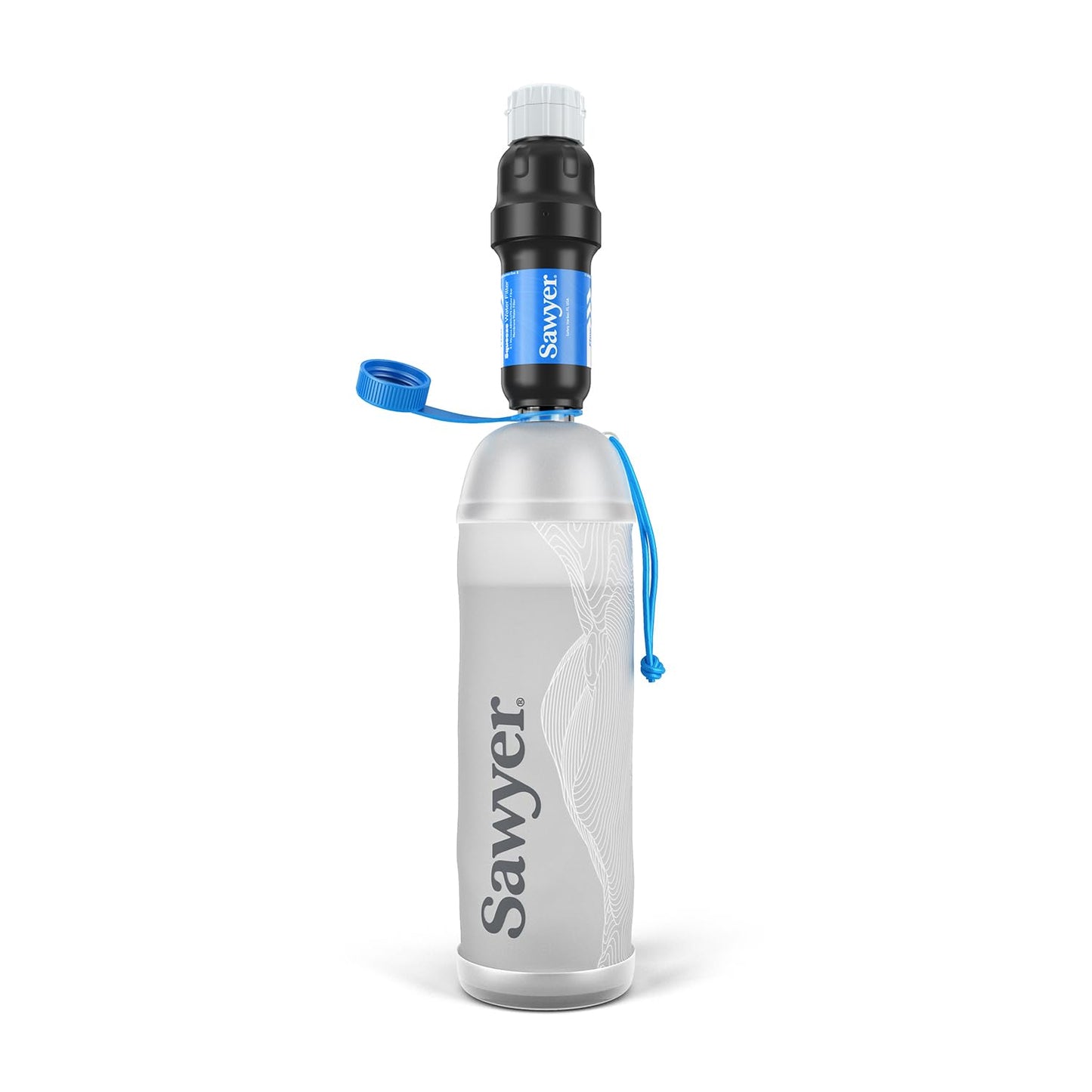 Sawyer Products Squeeze Water Filtration System - Cnoc Premium 1L Bottle for Clean Drinking Water