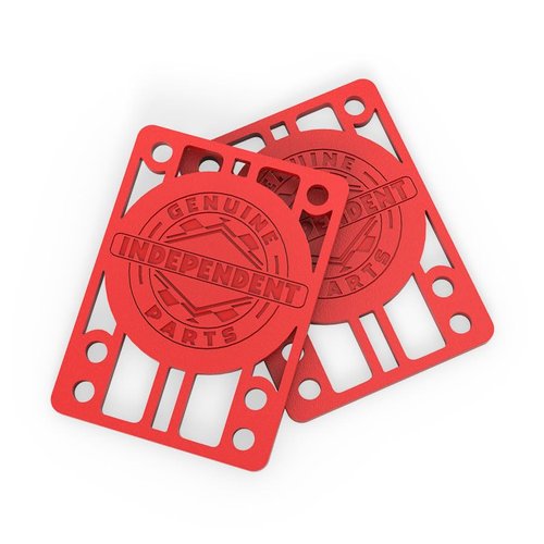 INDEPENDENT Trucks Skateboard Hardware 1" Black/Red + Tool + Red Indy Risers