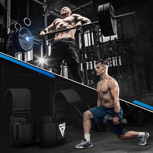 Weight Lifting Hooks with Neoprene Wrist Support - Black