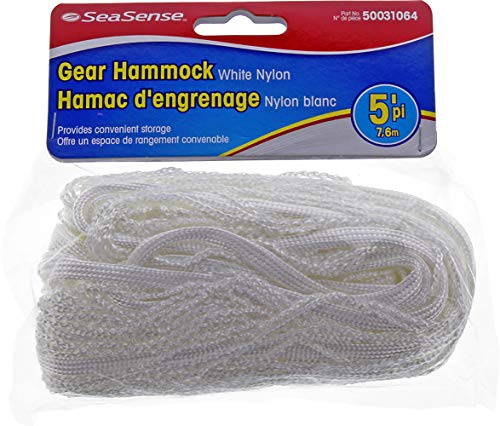 SeaSense Nylon Gear Hammock - White Boat Storage & Camping Accessory