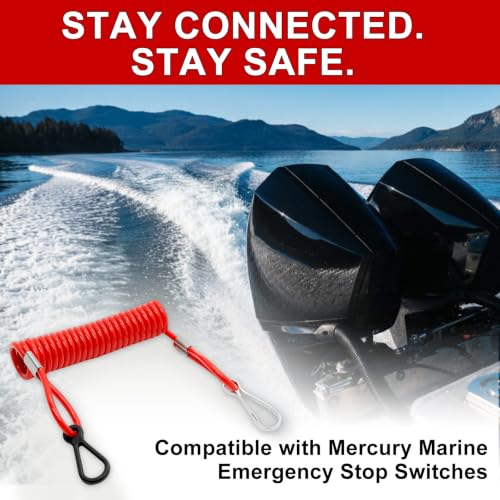 Boat Kill Switch Lanyard - 55 Inch, Red - 8M0092849