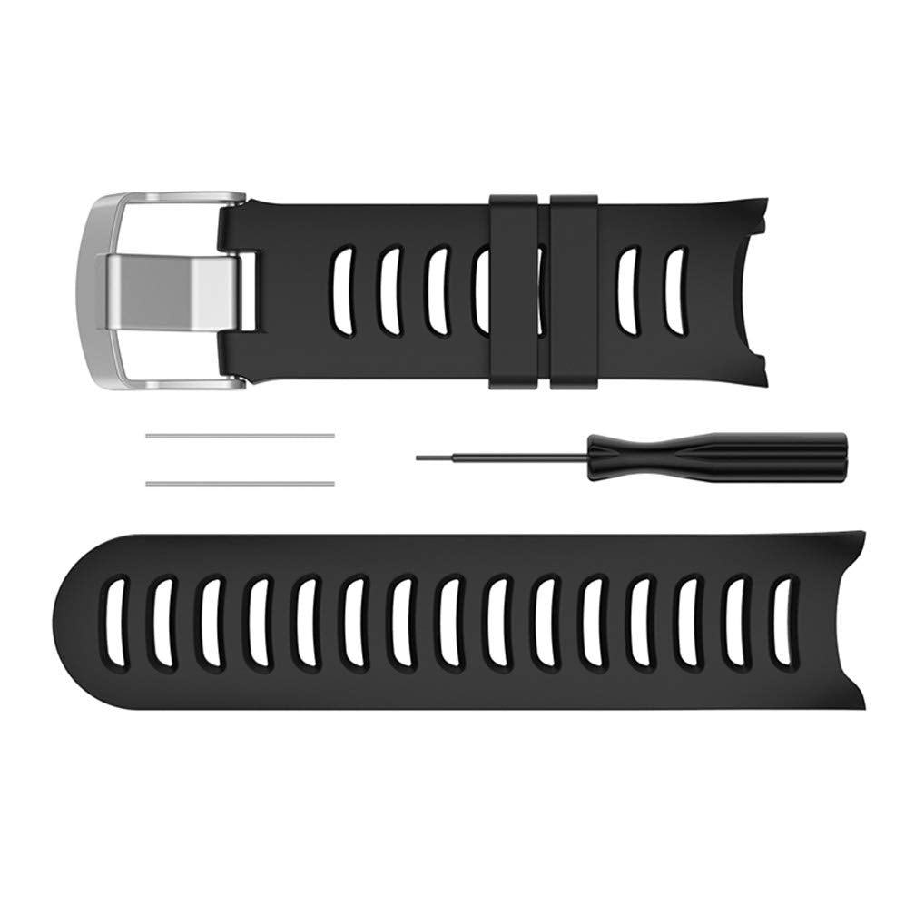 Muovrto Replacement Strap for Garmin Forerunner 610, Soft Silicone Sport Band Wath Strap Replacement Band for Garmin 610