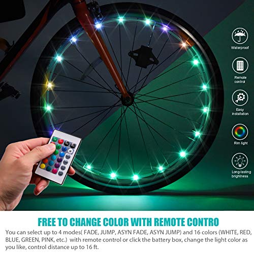 Waybelive LED Bike Wheel & Frame Lights Tube Version Waterproof for Night Cycling