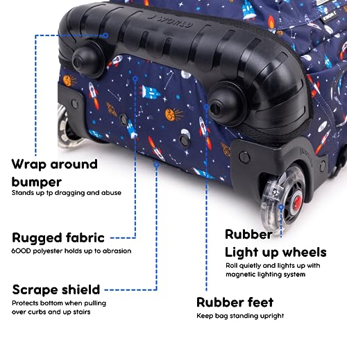 Multicolor Kids Rolling Backpack & Lunch Bag Set with Wheels - School & Travel