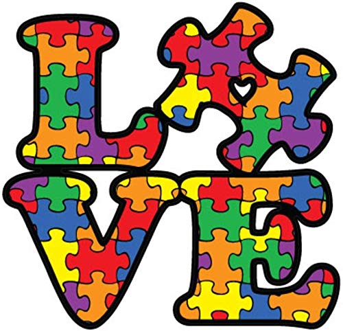 Child with Autism On Board Sticker Set - 2 Pack, 5 Inch Vinyl Decals