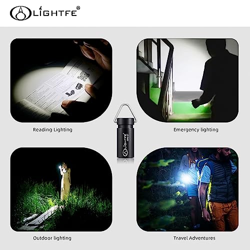 Mini Keychain Flashlight - Small, Bright, Lightweight - Black