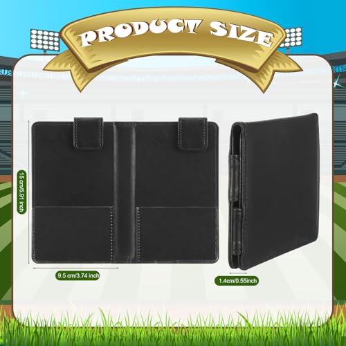 Magnetic Leather Umpire Lineup Card Holder - Black
