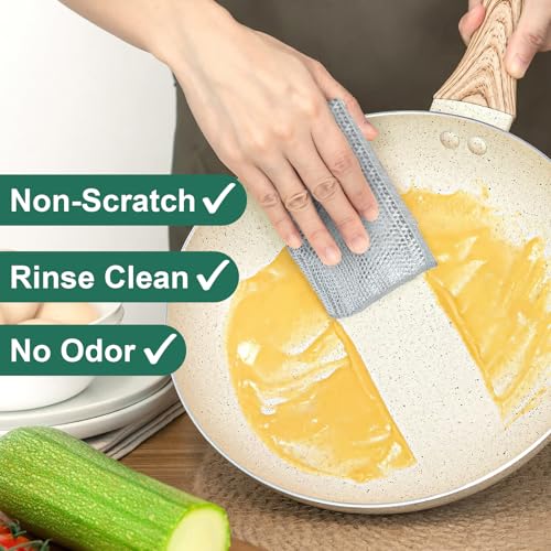 Wire Dishcloths - 24 Pack Reusable Cleaning Rags (7.87 x 7.87)