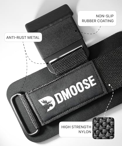 Weight Lifting Hooks with Thick Wrist Padding - Black