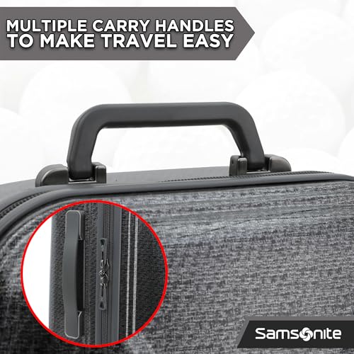 Golf Travel Bag - Lightweight Hard Case with 360° Shark Wheels - Carbon Matrix