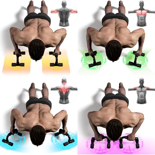 Push Up Bars with Foam Grip - Black Pushup Handles for Home Gym
