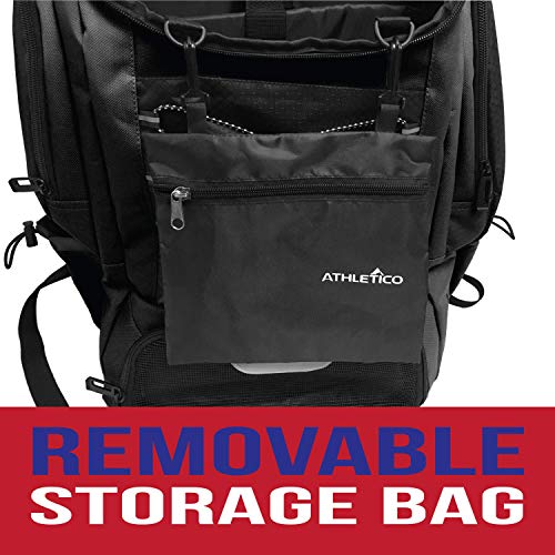Athletico Black Swim Backpack with Wet & Dry Compartments, Laptop Sleeve