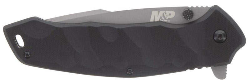 Smith & Wesson M&P Special Ops 9.3in Stainless Steel Assisted Opening Knife with 4in Tanto Blade and G10 Handle for Outdoor, Tactical, Survival and EDC,Black