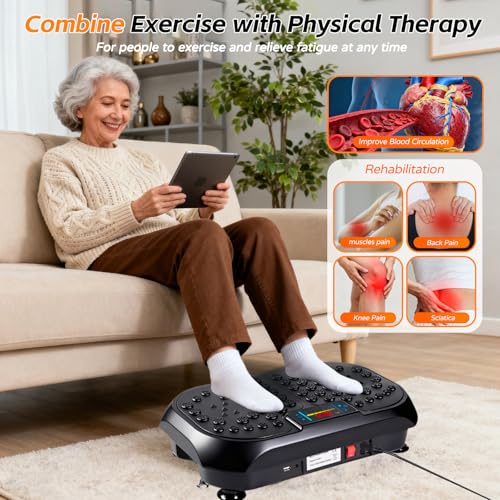 JIANYHW Vibration Plate Exercise Machine for Full Body Workout & Lymphatic Drainage