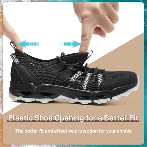 Ziitop Women's Water Shoes Black - Quick Dry Lightweight Non-Slip Hiking & Beach Sneakers