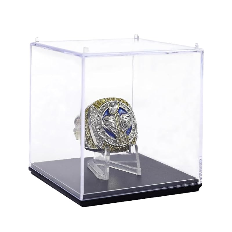 Guancrown Championship Ring Display Case 1 Slot Hole - Sports Memorabilia Box (One HLOE-1)