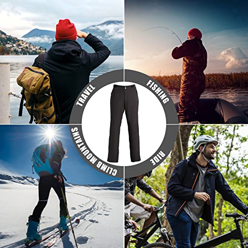 Men's Golf Pants Waterproof Rain Tactical Joggers X-Large Black - K.E.J.