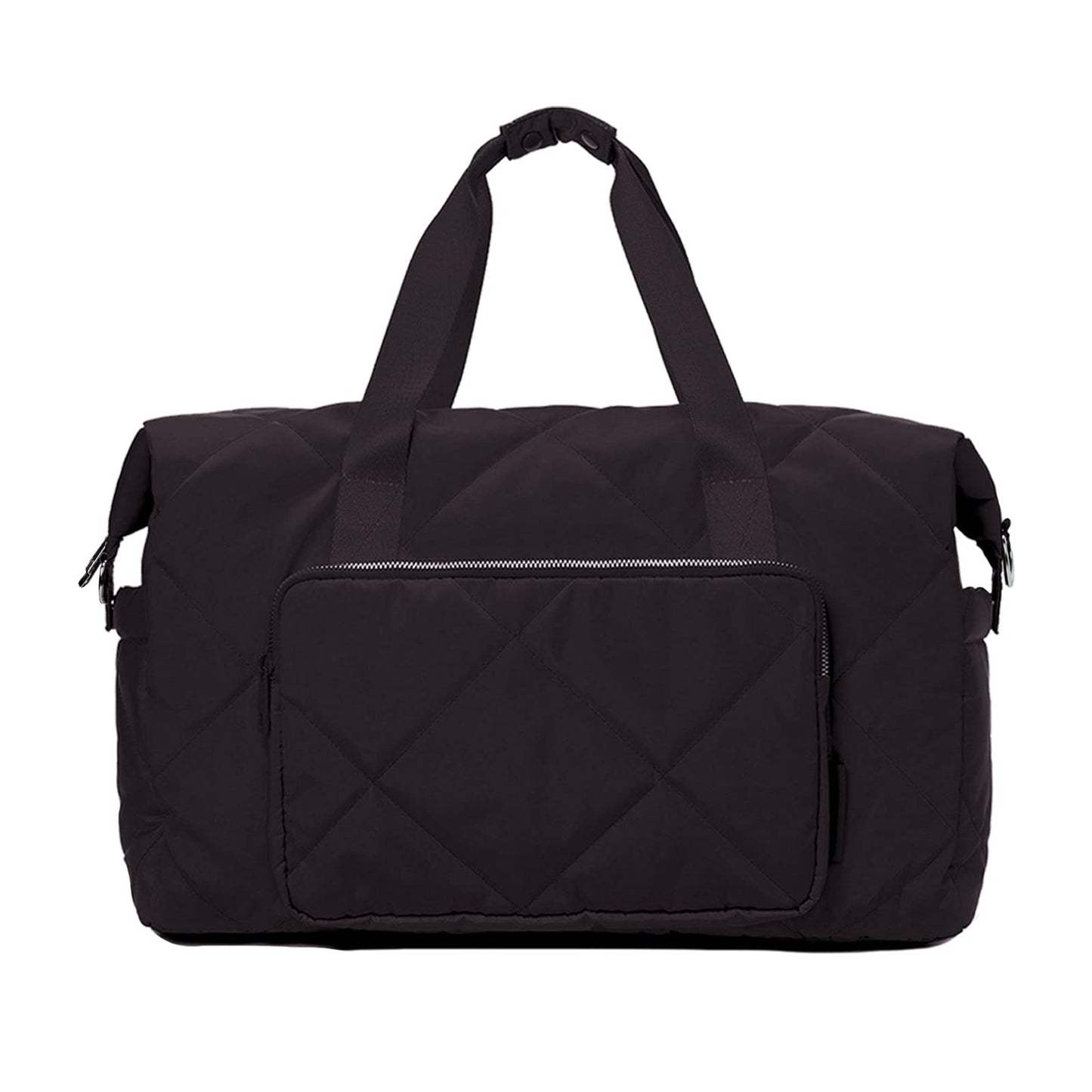Sports Duffle Gym Bag for Women, Men- Lightweight Carry on Weekender Duffel Bag for Travel, Sports, Gym, Yoga - Water Resistant, Black