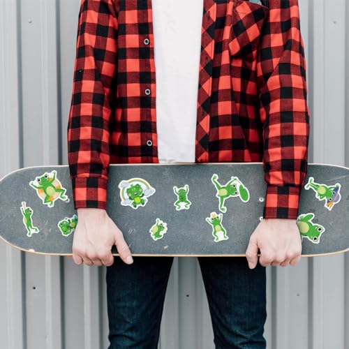 Pack 50 Pcs Cute Animal Frog Stickers for Water Bottles Waterproof Laptop Luggage Helmet Computer Phone Case Teens Adults Girls Boys Aesthetic Sticker Packs Small Vinyl Decals