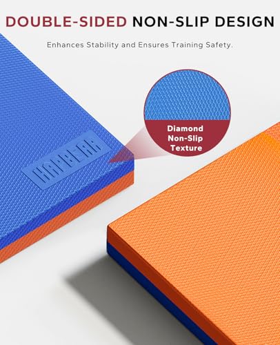 Non-Slip Exercise Balance Pad - 15"x12" Thick Foam Stability Mat for Core Training & Physical Therapy