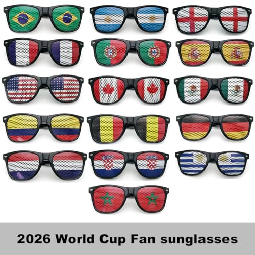 Mexico Flag Fan Sunglasses for World Cup Enthusiasts