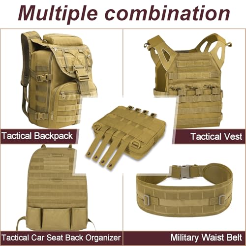 6-Inch Molle Webbing Straps with Snaps - 4 Pack Tactical Connectors - Black