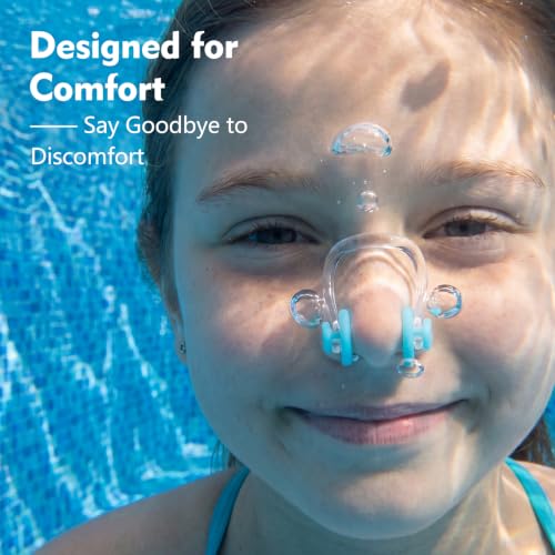 15-Piece Waterproof Swimming Nose Clips - Transparent Silicone Plugs