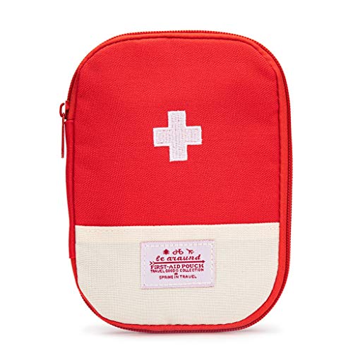 Compact Empty First Aid Bag with Section Dividers - 7x5 inch