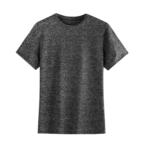 Quick Dry Sport T-Shirt for Girls & Teens - Gray, 9-10 Years