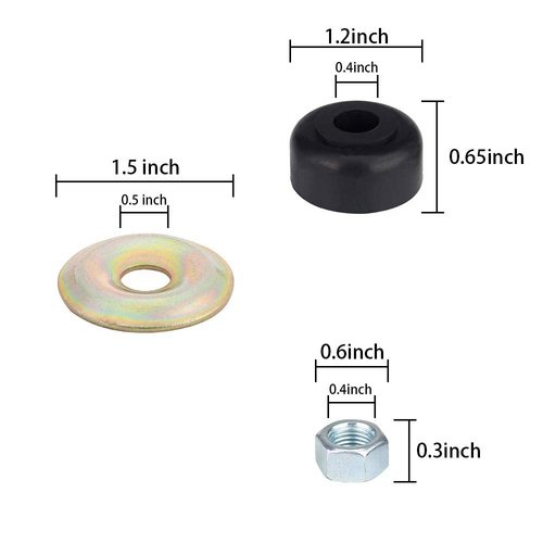 10L0L Golf Cart Shock Absorber Cushion Bushing Kit for EZGO TXT Marathon 1989-up, Club Car DS and Precedent 1982-Up, OEM# 1011415 10194G1 10435G1