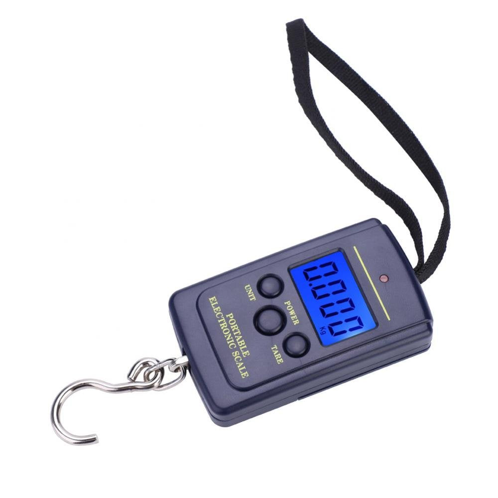 Skiennix Digital Fishing Scale - Portable 40kg Hanging Hook Scale with LCD Display for Accurate Weighing